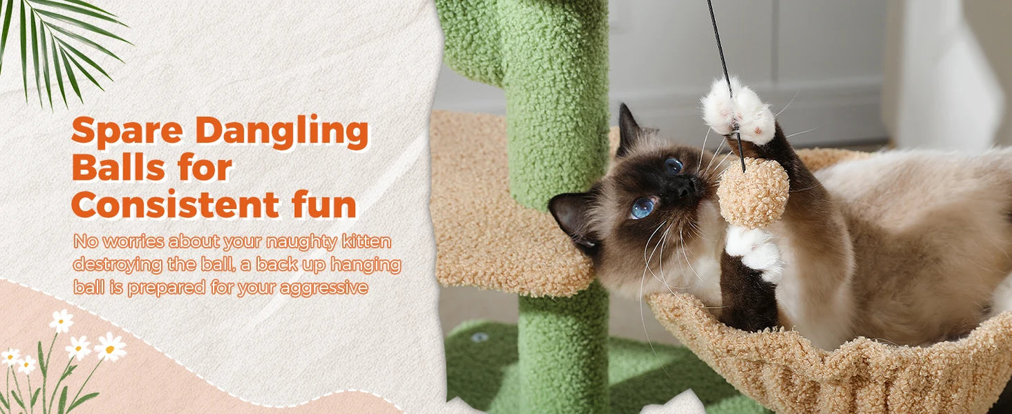 Cactus Cat Tree for Indoor Cats