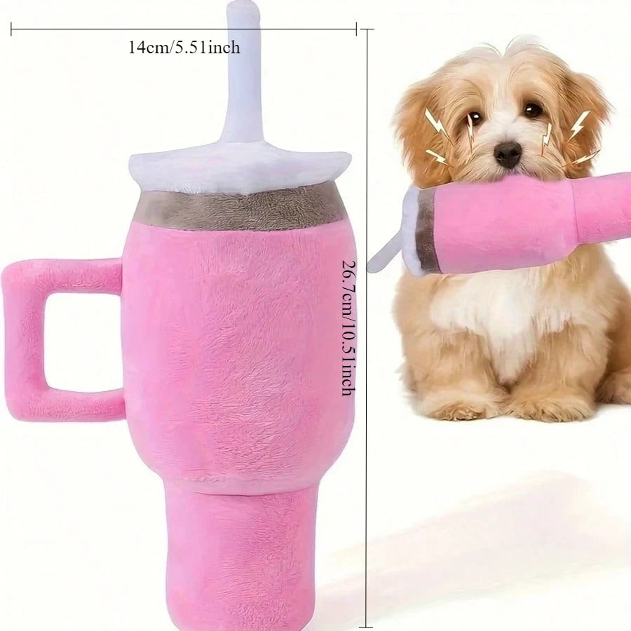 Cute Beverage Mug Shaped Dog Chew Toys
