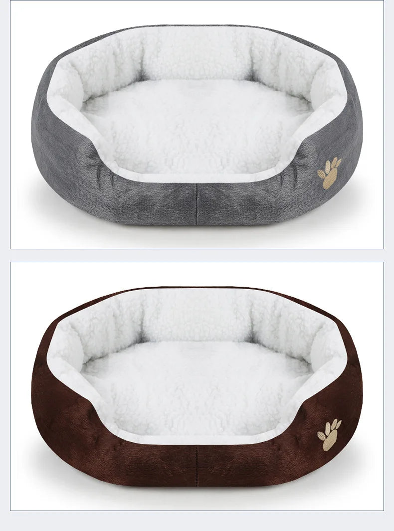 Dog Beds for Large Dogs Cashmere Warming Pet Dog Bed Sofa Lounger Cat Nest Baskets Plush Kennel Bed Comfortable Pet Supplies