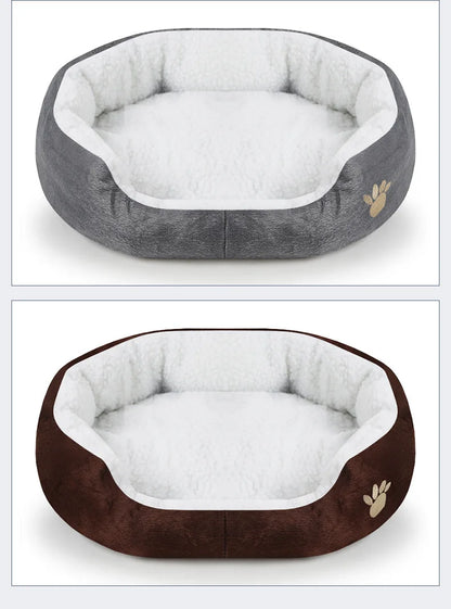 Dog Beds for Large Dogs Cashmere Warming Pet Dog Bed Sofa Lounger Cat Nest Baskets Plush Kennel Bed Comfortable Pet Supplies