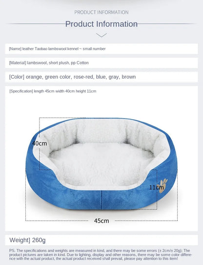 Dog Beds for Large Dogs Cashmere Warming Pet Dog Bed Sofa Lounger Cat Nest Baskets Plush Kennel Bed Comfortable Pet Supplies