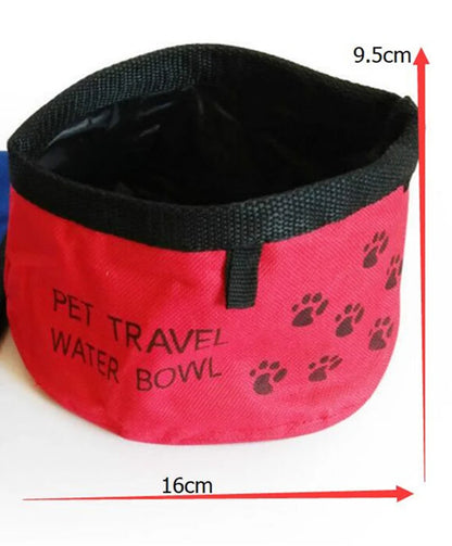 2 In 1 Pet Travel Portable Foldable Water Bowl