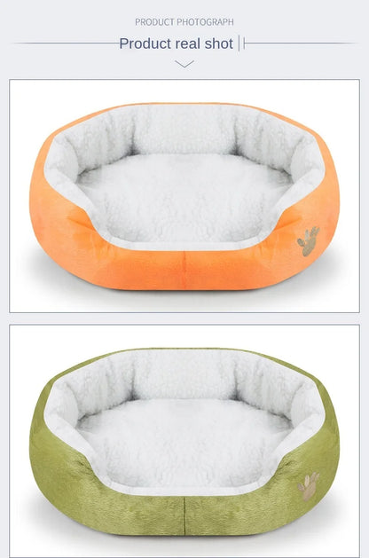 Dog Beds for Large Dogs Cashmere Warming Pet Dog Bed Sofa Lounger Cat Nest Baskets Plush Kennel Bed Comfortable Pet Supplies