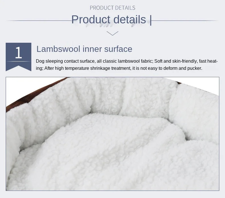 Dog Beds for Large Dogs Cashmere Warming Pet Dog Bed Sofa Lounger Cat Nest Baskets Plush Kennel Bed Comfortable Pet Supplies