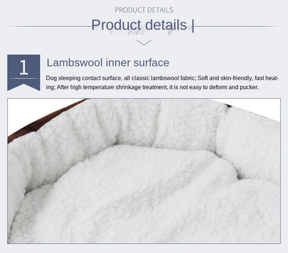 Dog Beds for Large Dogs Cashmere Warming Pet Dog Bed Sofa Lounger Cat Nest Baskets Plush Kennel Bed Comfortable Pet Supplies