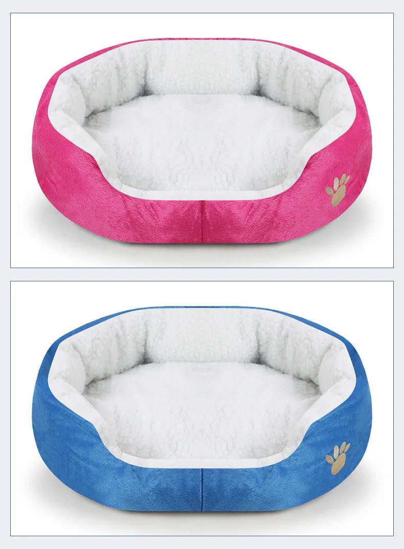 Dog Beds for Large Dogs Cashmere Warming Pet Dog Bed Sofa Lounger Cat Nest Baskets Plush Kennel Bed Comfortable Pet Supplies