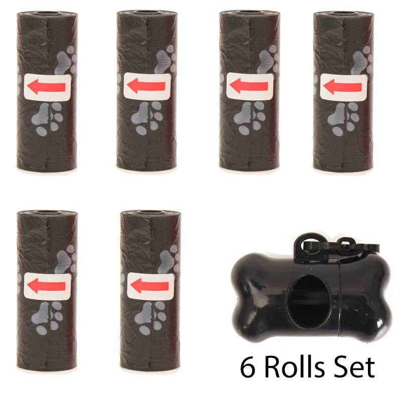 Disposable Pet Poop Bags And A Dog Poop Bag Bone Dispenser