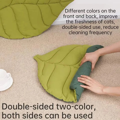Cat Bed Mats Soft Cotton Leaf Shaped