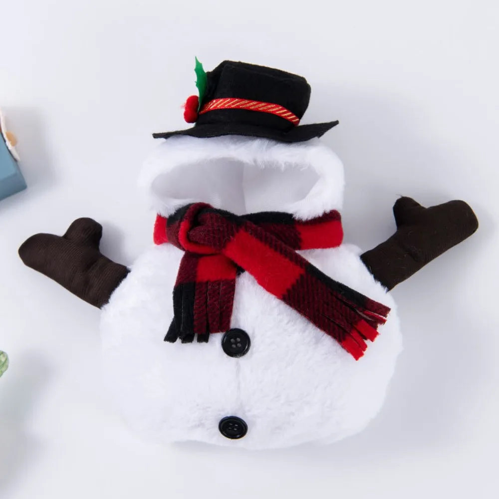 Warm Cute snowman Dog Outfit