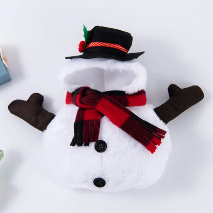 Warm Cute snowman Dog Outfit