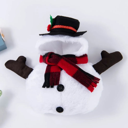 Warm Cute snowman Dog Outfit