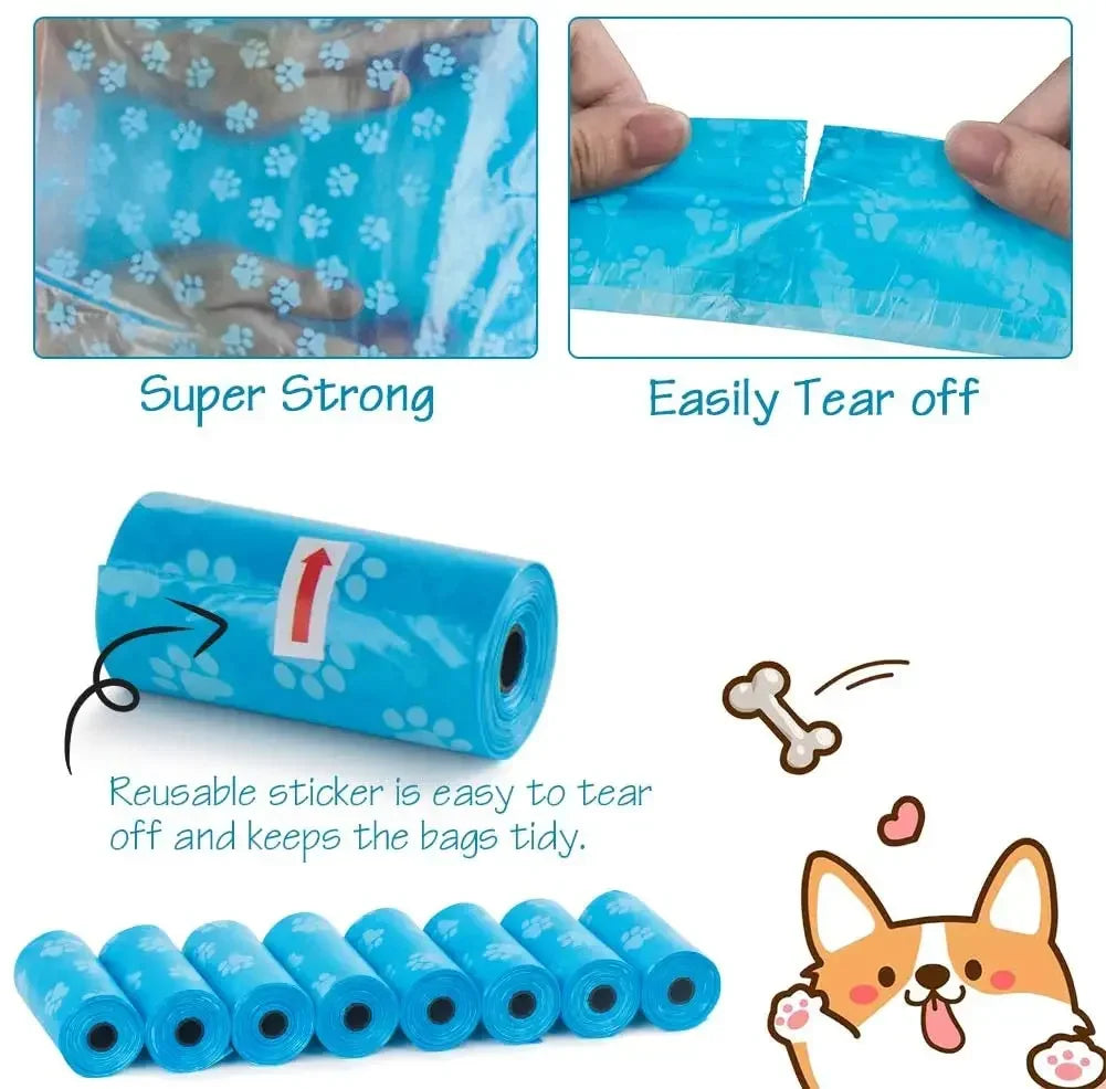 Disposable Pet Poop Bags And A Dog Poop Bag Bone Dispenser