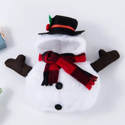 Warm Cute snowman Dog Outfit