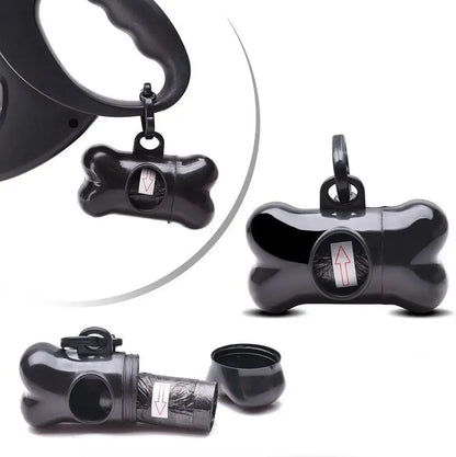 Disposable Pet Poop Bags And A Dog Poop Bag Bone Dispenser