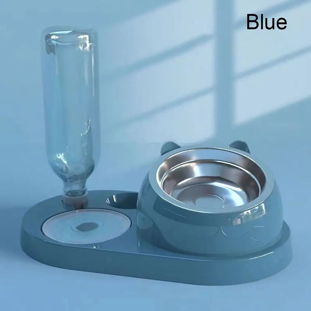 Cat and dog bowl with waterer