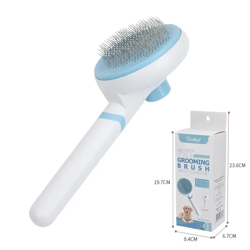 Self-cleaning Cat Brush, Dog Comb, Steel Needle Comb for Hair Removal, Pet Grooming Tools, Massage Combs, Pet Accessories
