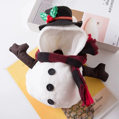 Warm Cute snowman Dog Outfit