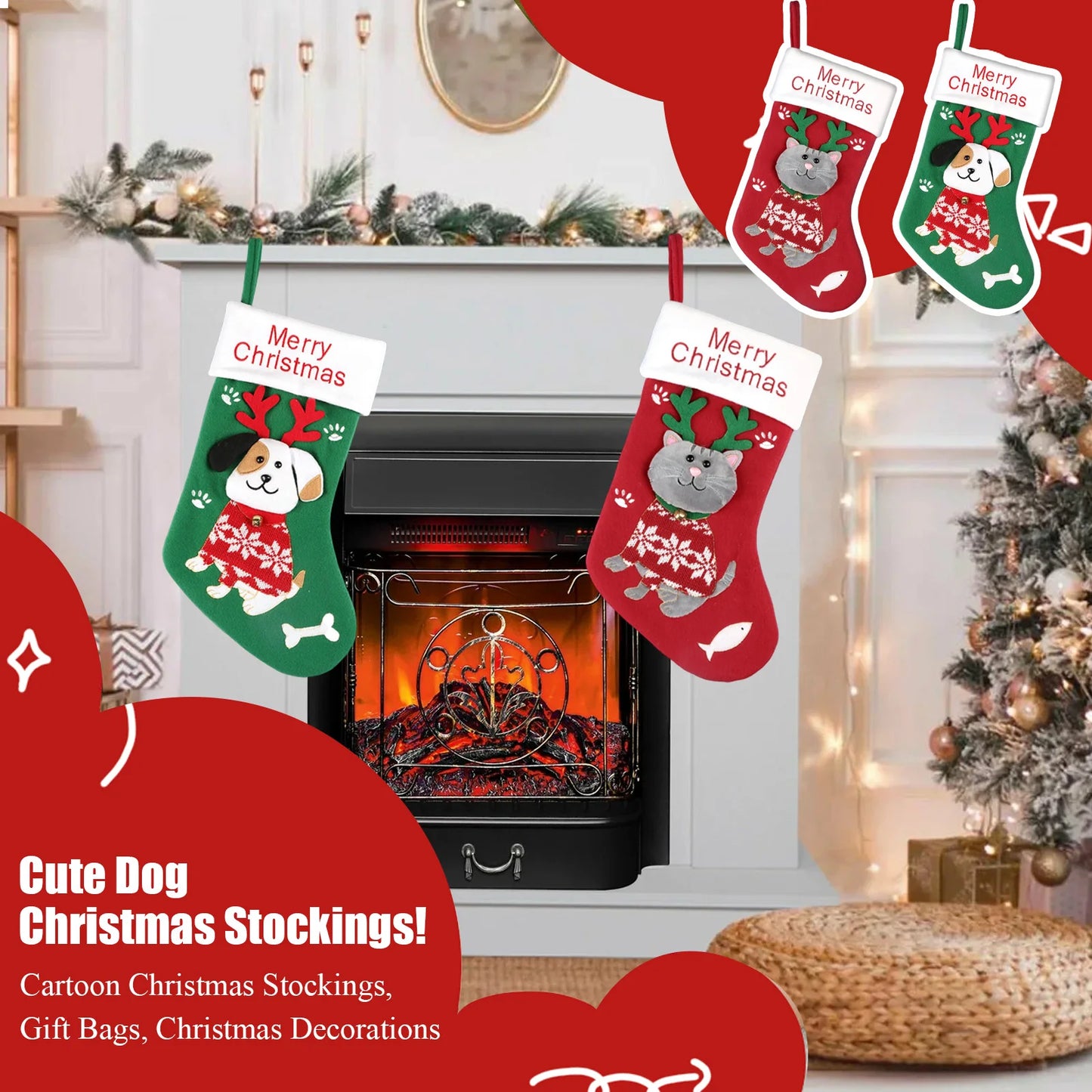 Christmas decoration cute socks