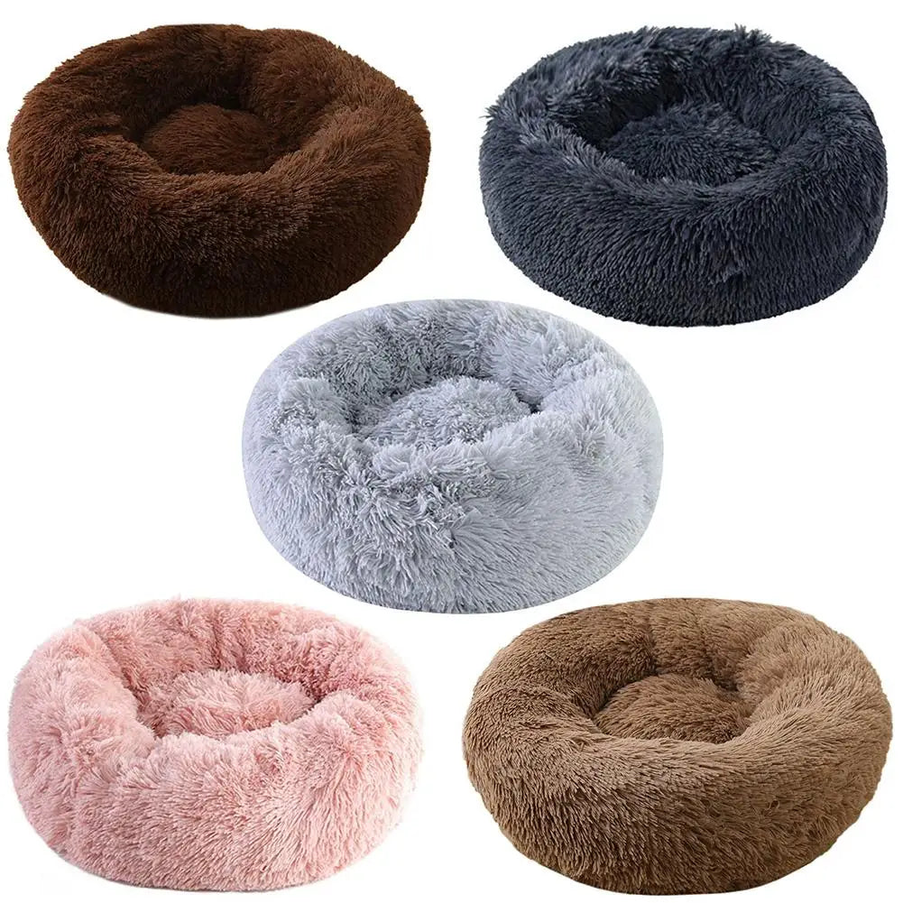 Round Cat Beds House Soft Long Plush Best Pet Dog Bed For Dogs Basket Pet Products Cushion Cat Bed Cat Mat Animals Sleeping Sofa