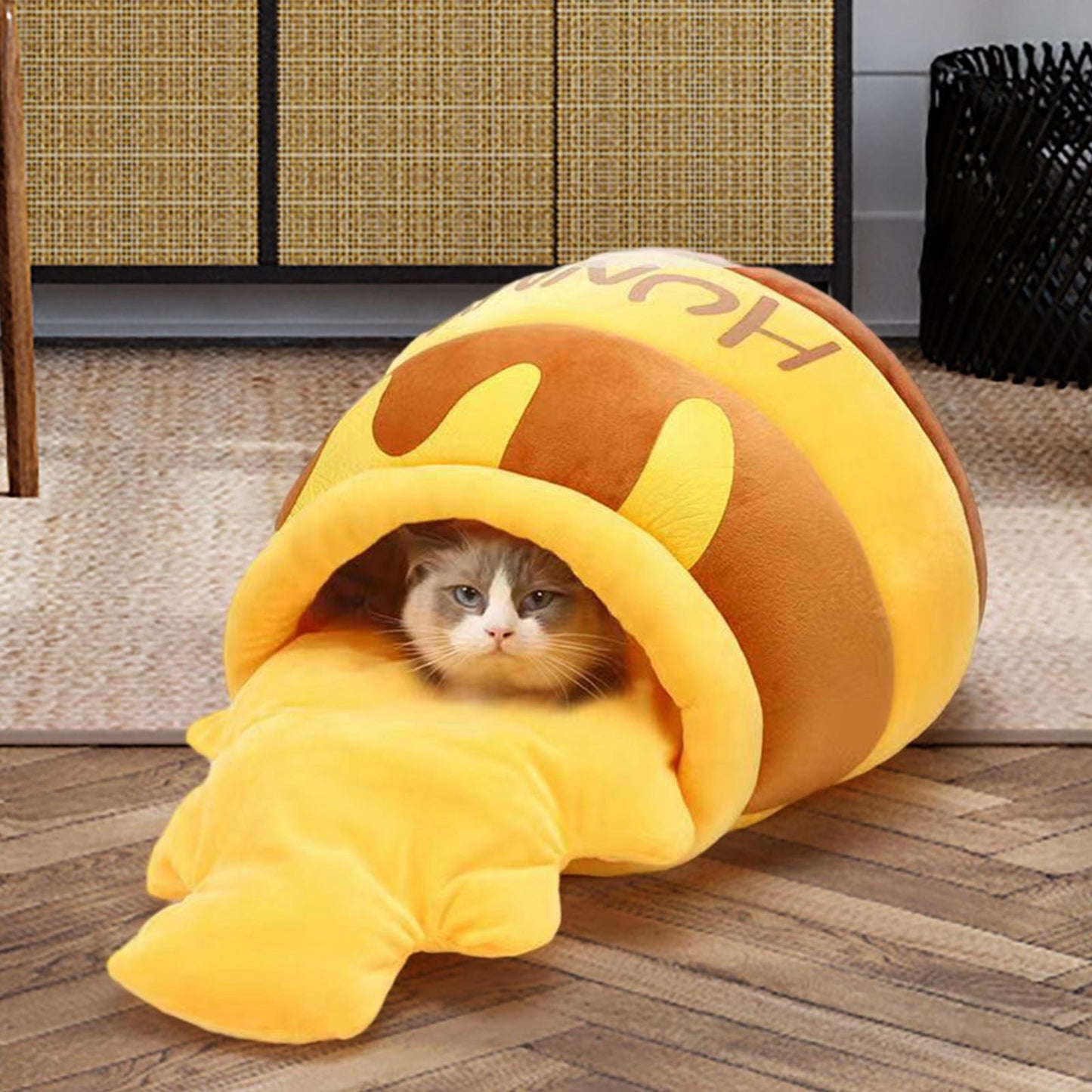 Cat Warm Comfortable Honey Pot Cave Shaped Bed