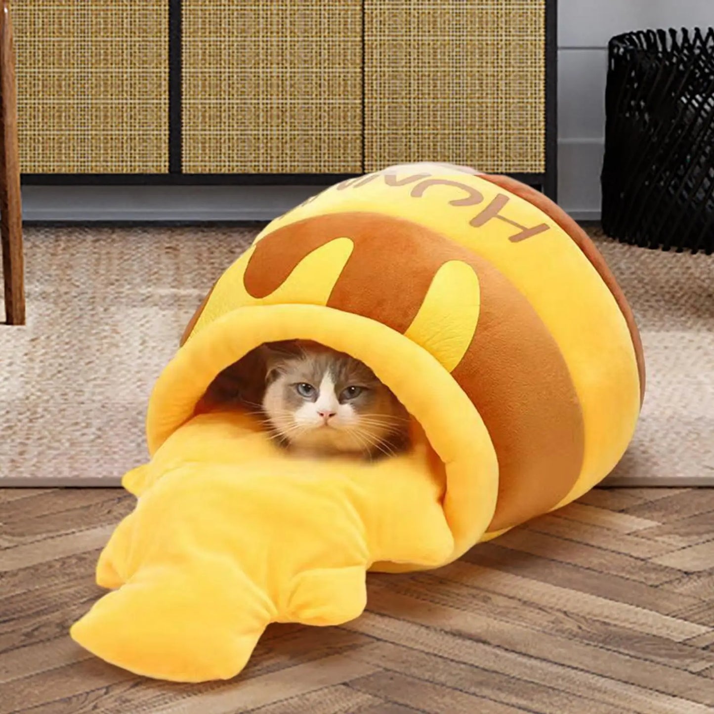 Cat Warm Comfortable Honey Pot Cave Shaped Bed