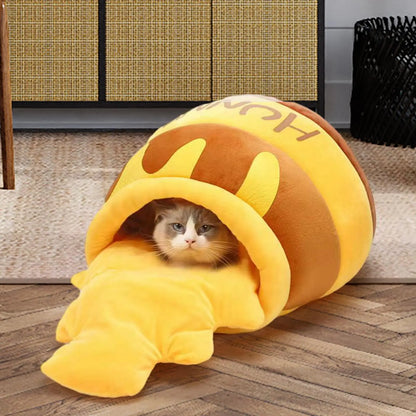 Cat Warm Comfortable Honey Pot Cave Shaped Bed