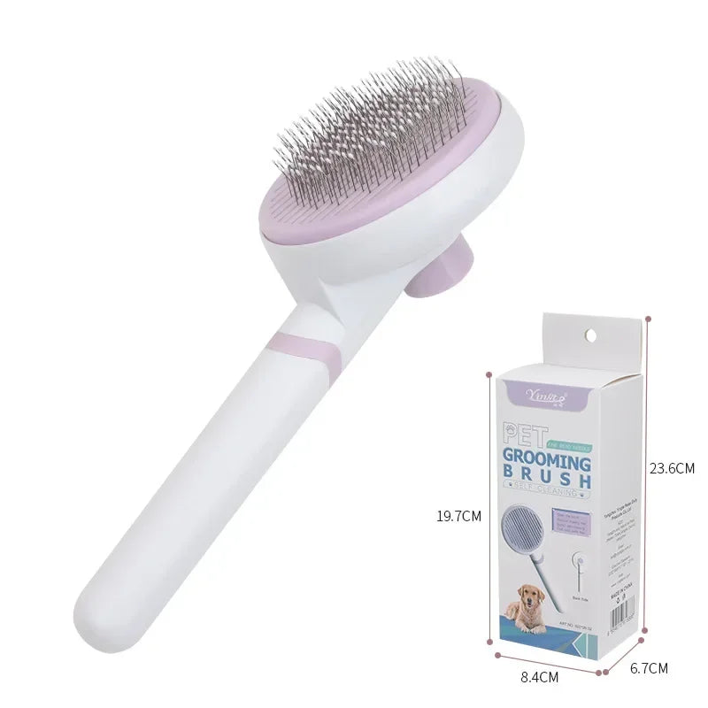 Self-cleaning Cat Brush, Dog Comb, Steel Needle Comb for Hair Removal, Pet Grooming Tools, Massage Combs, Pet Accessories
