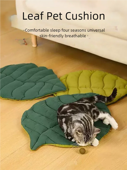 Cat Bed Mats Soft Cotton Leaf Shaped