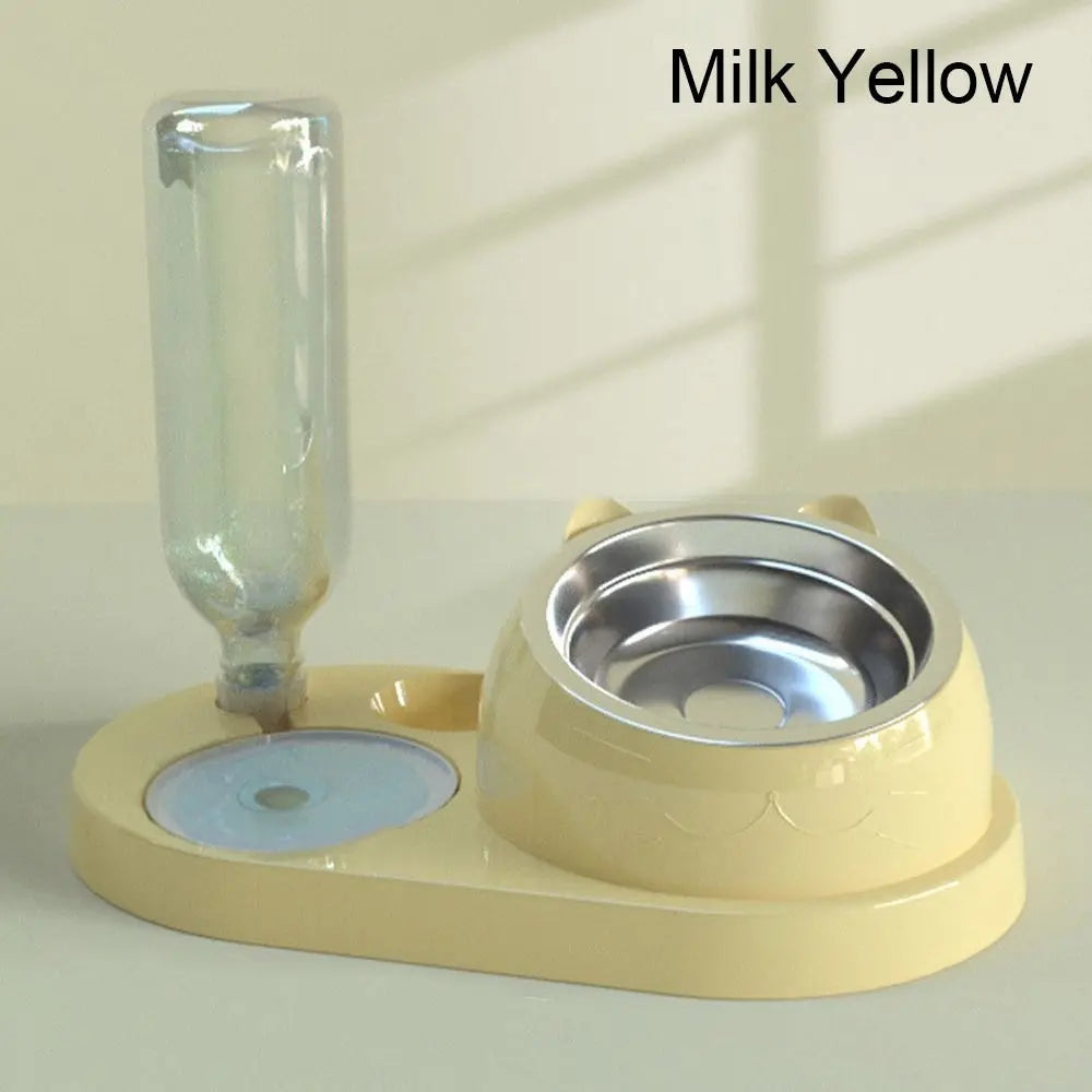Cat and dog bowl with waterer