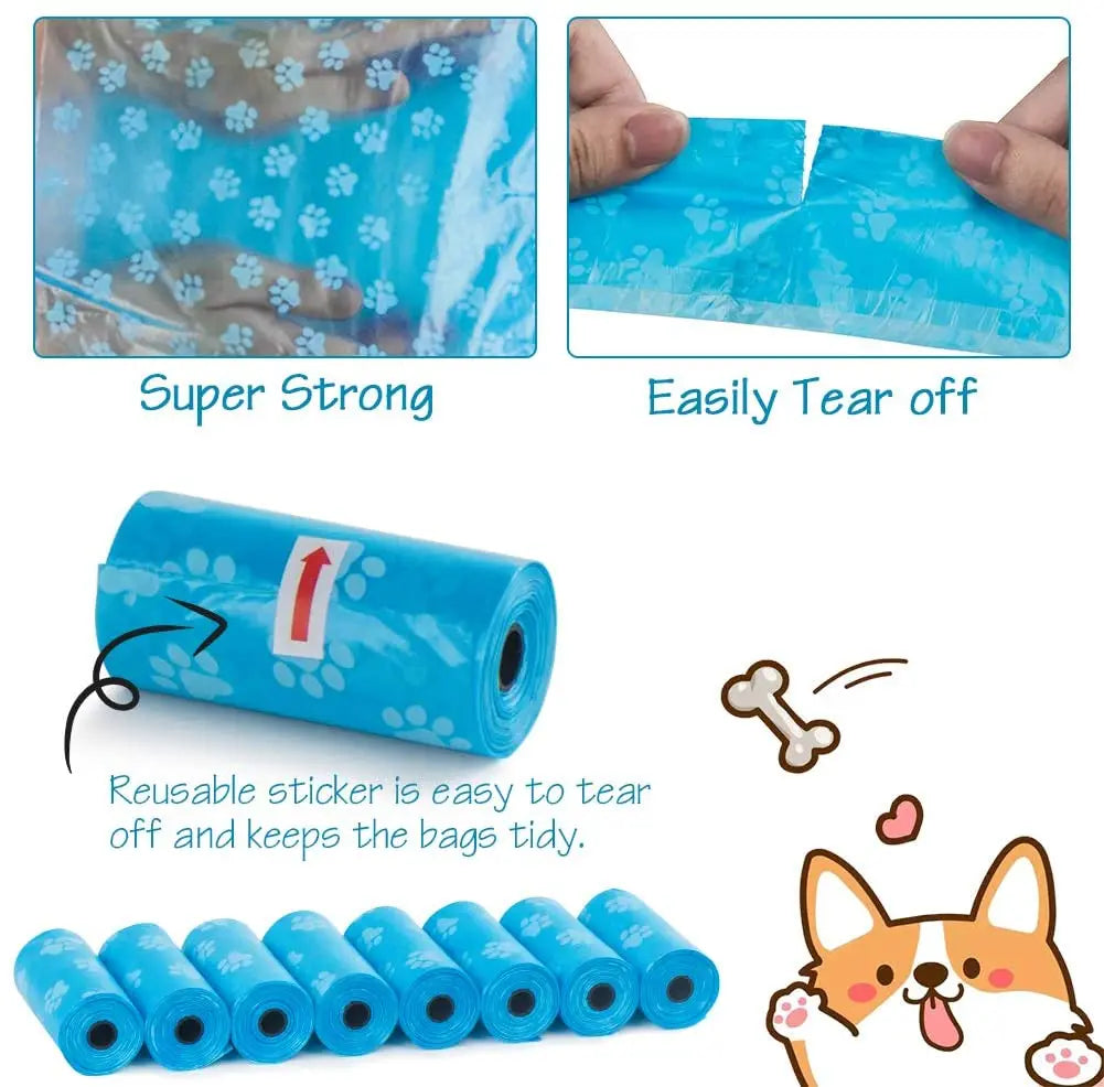 Disposable Pet Poop Bags And A Dog Poop Bag Bone Dispenser
