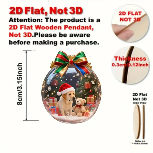 8Piece Set of Holiday Christmas Cute Dog decorations