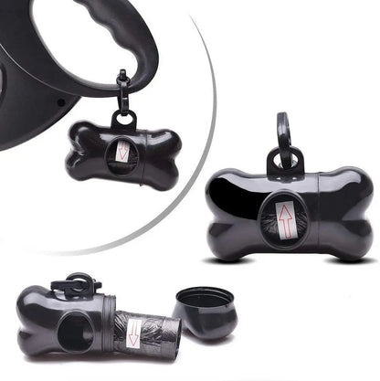 Disposable Pet Poop Bags And A Dog Poop Bag Bone Dispenser