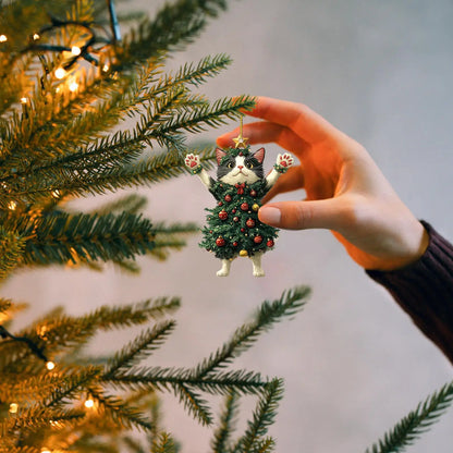 Christmas Tree Cat Decoration