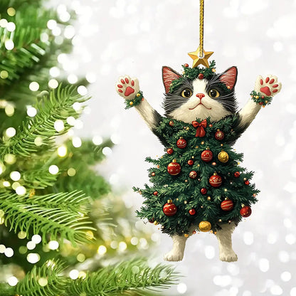 Christmas Tree Cat Decoration