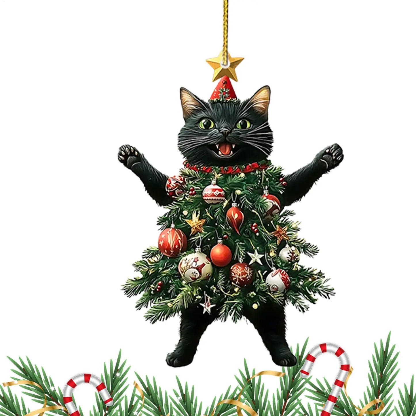 Christmas Tree Cat Decoration