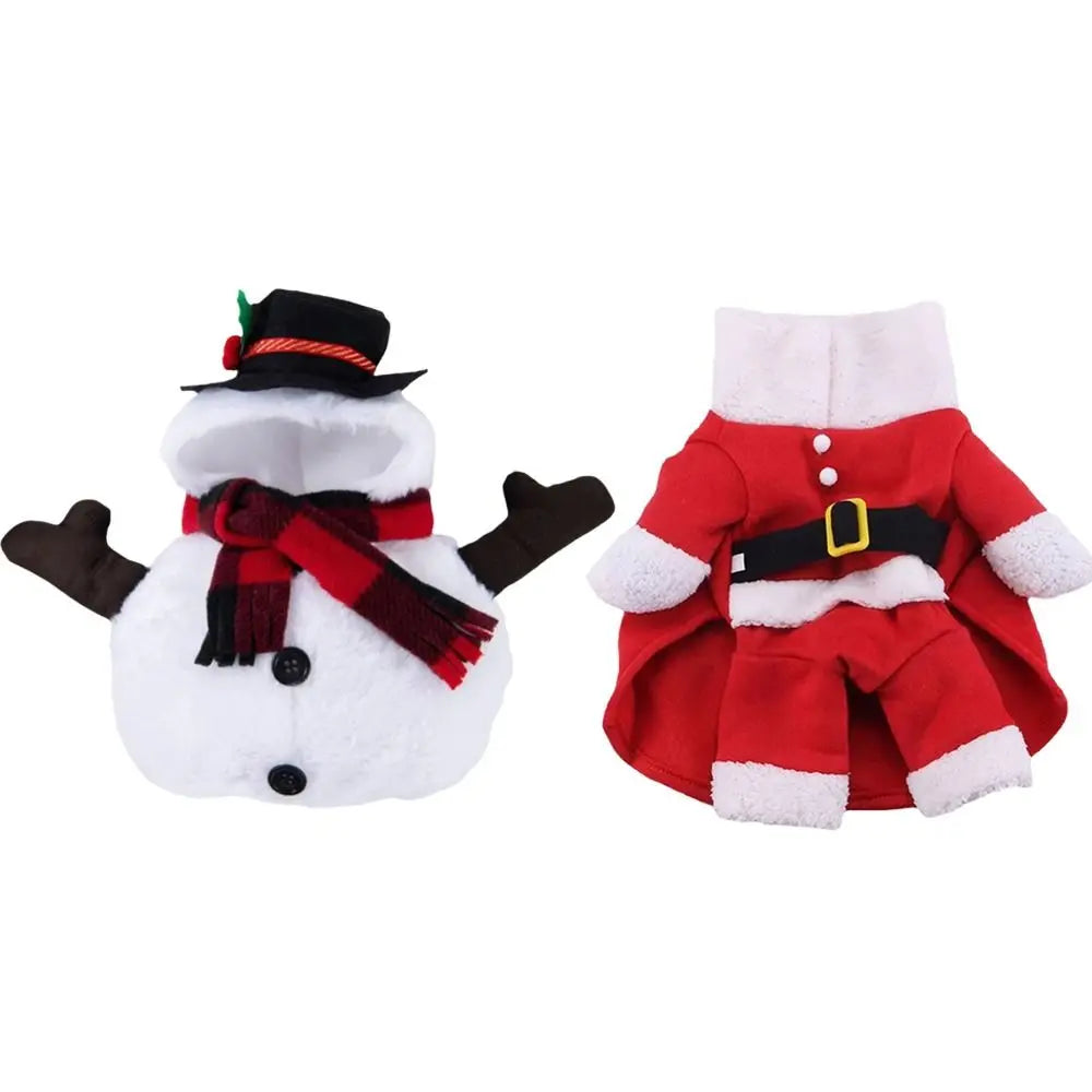 Warm Cute snowman Dog Outfit