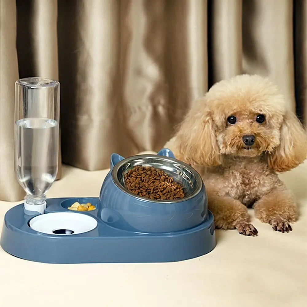 Cat and dog bowl with waterer