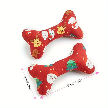 2 Christmas Dog Chew Toys
