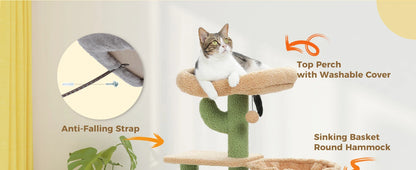 Cactus Cat Tree for Indoor Cats