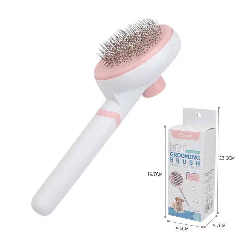 Self-cleaning Cat Brush, Dog Comb, Steel Needle Comb for Hair Removal, Pet Grooming Tools, Massage Combs, Pet Accessories