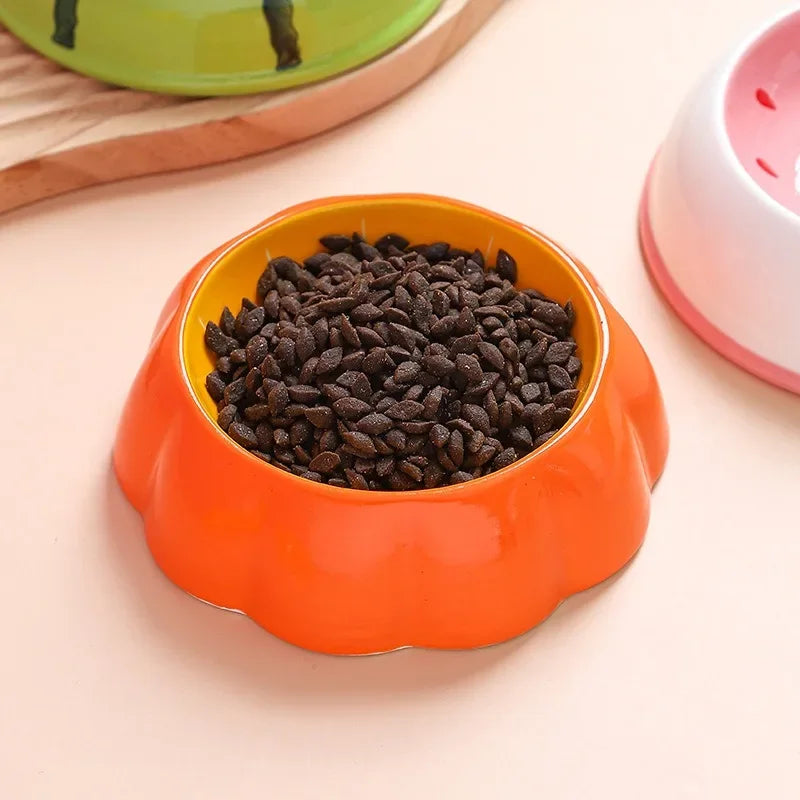 cute designs pet ceramics bowl