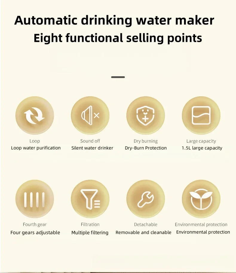 Cat Water Fountain Auto Filter