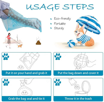 Disposable Pet Poop Bags And A Dog Poop Bag Bone Dispenser
