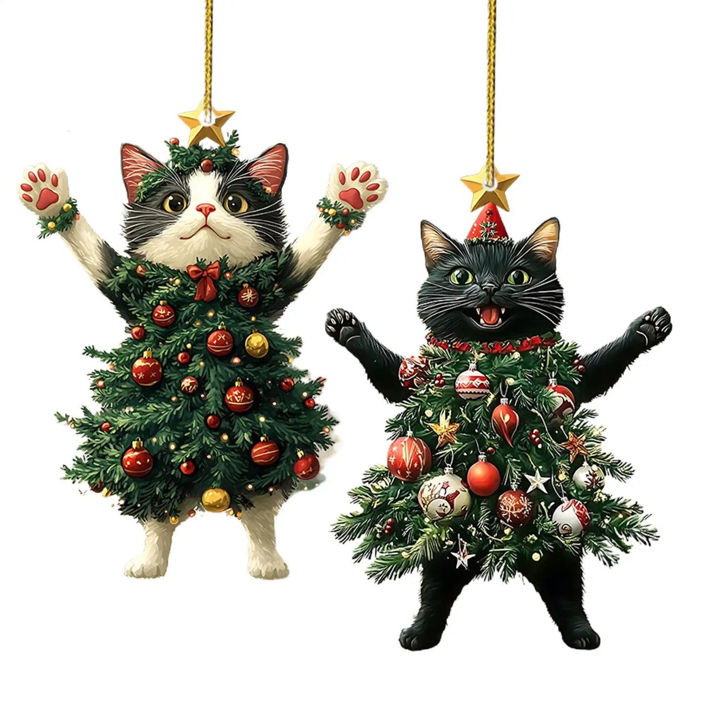 Christmas Tree Cat Decoration