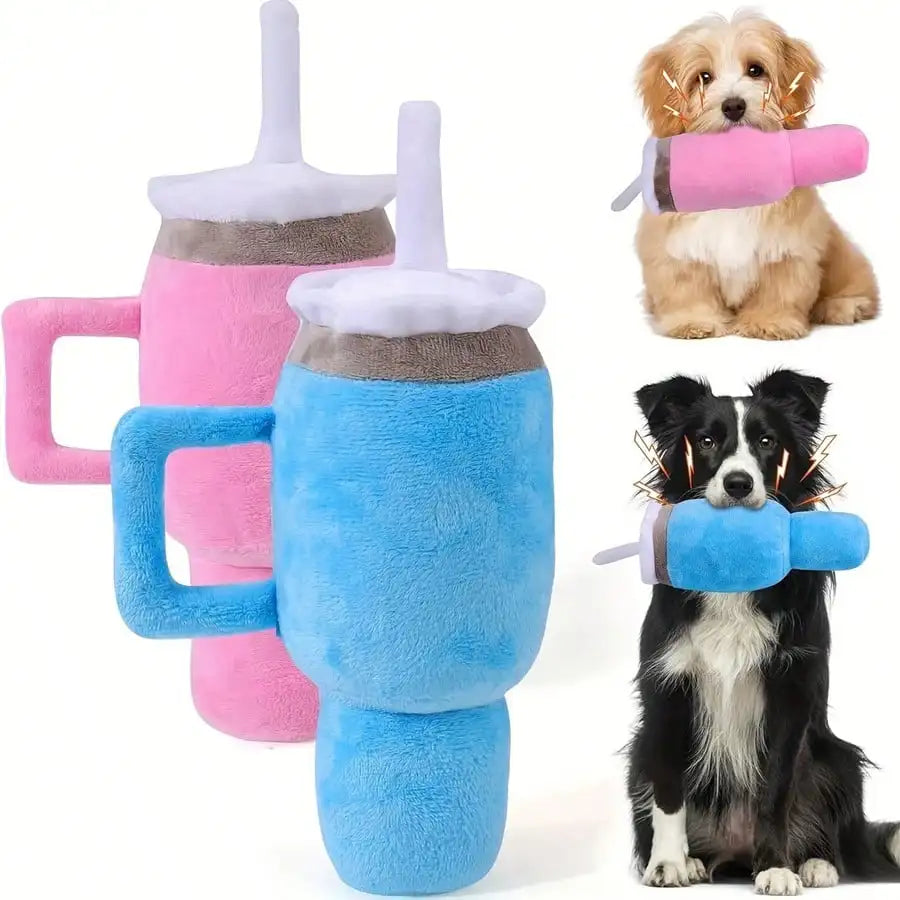 Cute Beverage Mug Shaped Dog Chew Toys