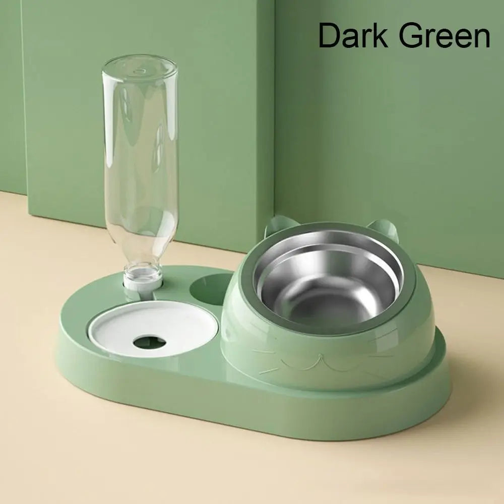 Cat and dog bowl with waterer