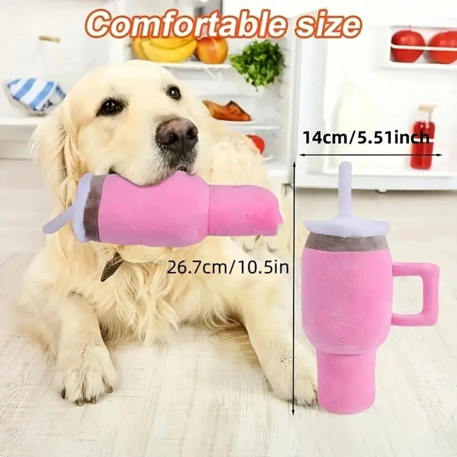 Cute Beverage Mug Shaped Dog Chew Toys
