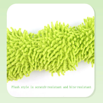 Cat plush toy pet amusing cat to relieve boredom interactive scratch-resistant and bite-resistant green animal toy