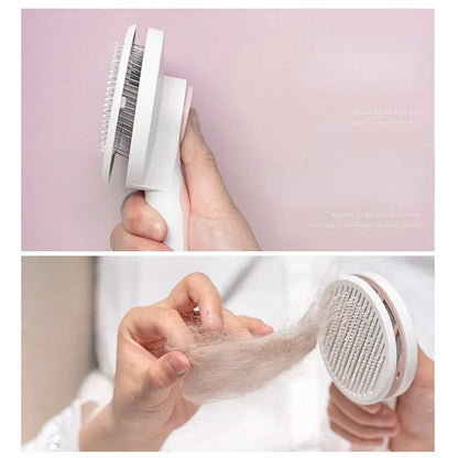 Self-cleaning Cat Brush, Dog Comb, Steel Needle Comb for Hair Removal, Pet Grooming Tools, Massage Combs, Pet Accessories