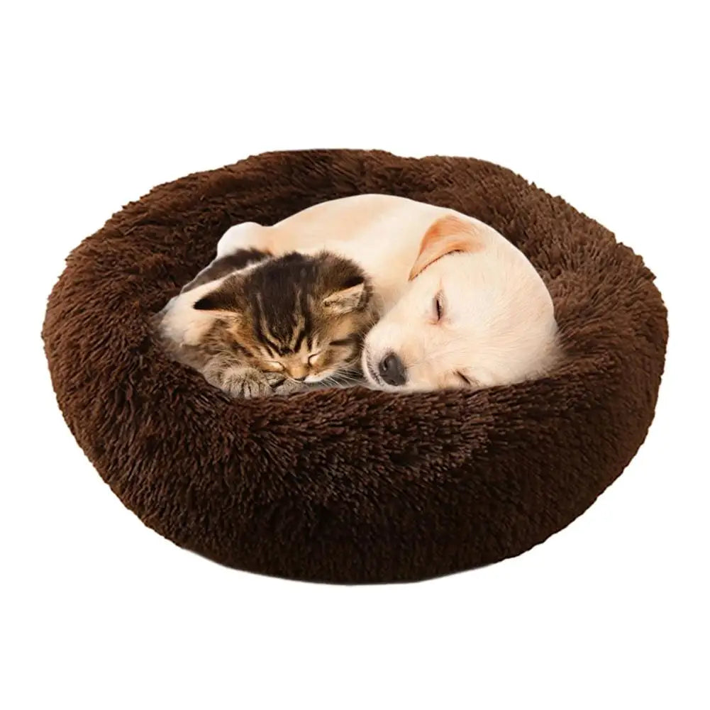 Round Cat Beds House Soft Long Plush Best Pet Dog Bed For Dogs Basket Pet Products Cushion Cat Bed Cat Mat Animals Sleeping Sofa